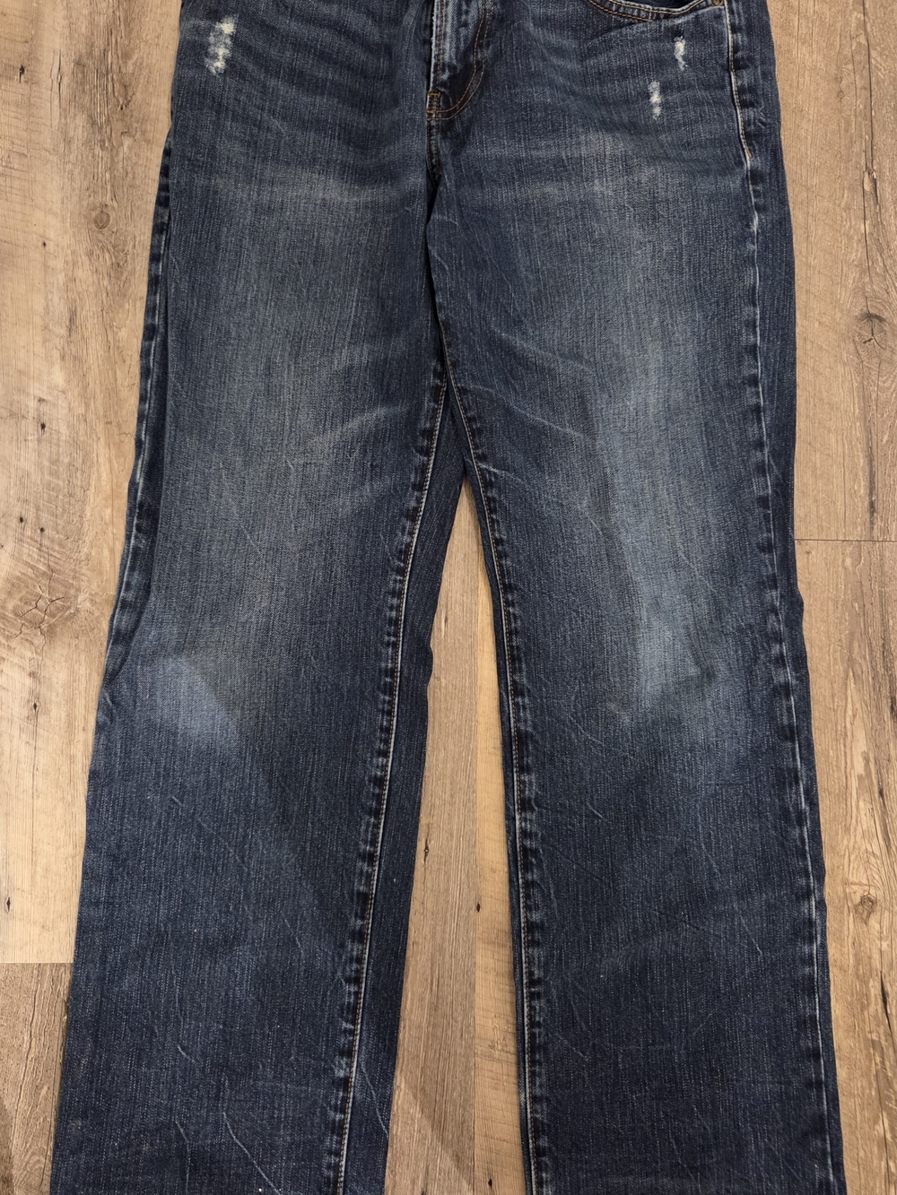 MENS Classic Straight Leg Jeans in Dark Indigo Wash 31w/32l